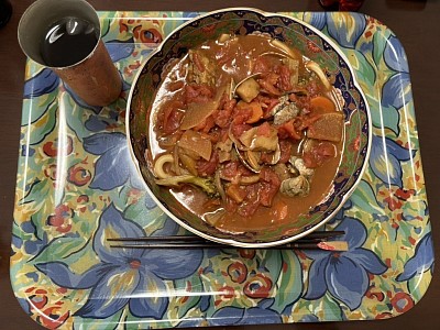 トマト・カレーうどん